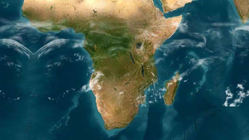 Zambia Country Map with Flag Animation 1080p