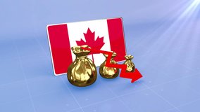 Canada Reserves Decline with Red Arrow Economic Crisis Data Graph Infographic - Powered by Shutterstock - Get 15% off with code: PIKWIZARD15