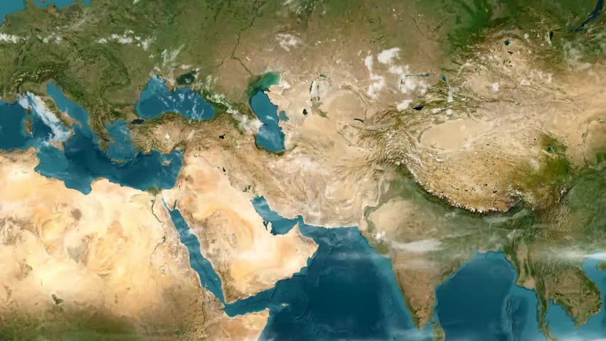 Iraq Country Map with Flag Animation 1080p