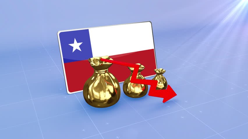 Chile Reserves Decline with Red Arrow Economic Crisis Data Graph Infographic - Powered by Shutterstock - Get 15% off with code: PIKWIZARD15