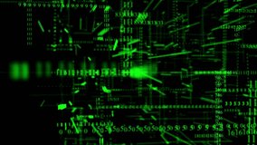 Animated green color 3d digital data flow big data binary code matrix hi-tech design seamless dark technology background - Powered by Shutterstock - Get 15% off with code: PIKWIZARD15