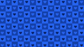 Blue squares with heart patterns background, ideal for valentines day designs, greeting cards, social media posts, and lovethemed projects. - Powered by Shutterstock - Get 15% off with code: PIKWIZARD15