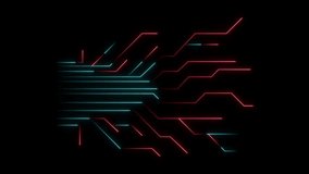 Futuristic Neon Circuit Board Lines in Red - Powered by Shutterstock - Get 15% off with code: PIKWIZARD15