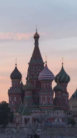 Sunset time lapse. St Basil