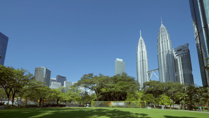 Kuala Lumpur skyline from central park, Malaysia