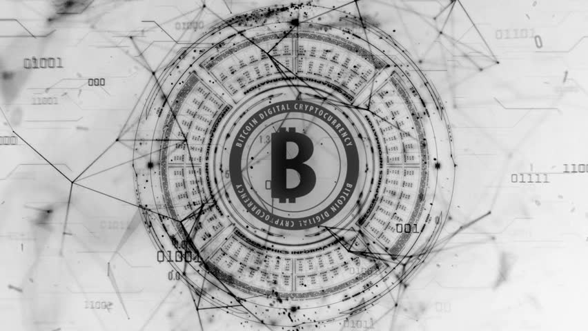 BITCOIN Logo - Motion Background | Blockchain Crypto Currency Loop