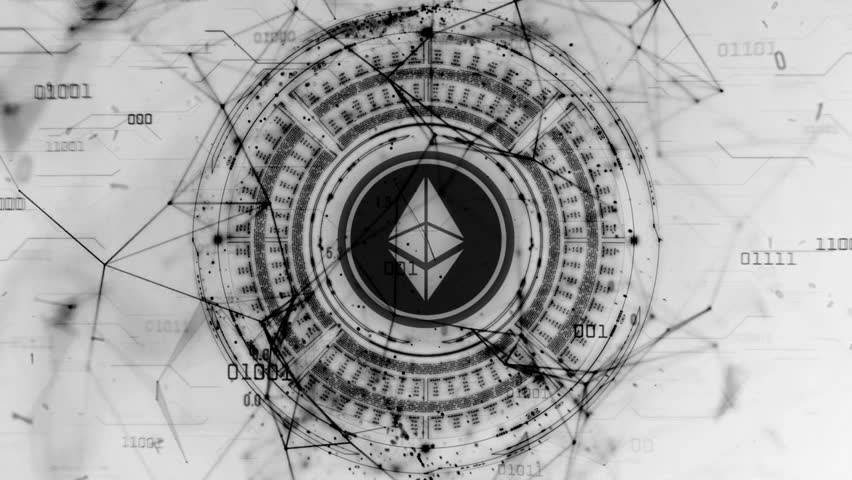 ETHEREUM Logo - Looped Motion Background | Blockchain Crypto Currency Animation