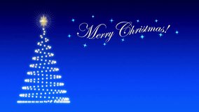 The words "Merry Christmas" are beautifully written and integrated with a classic Christmas tree illustration, creating a perfect holiday greeting card or graphic design. - Powered by Shutterstock - Get 15% off with code: PIKWIZARD15