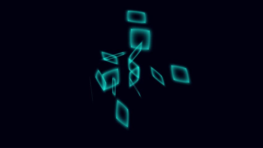 Shattering neon digital tile loop