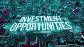 Investment Opportunities with digital technology hitech concept. 3D Illustration - Powered by Shutterstock - Get 15% off with code: PIKWIZARD15