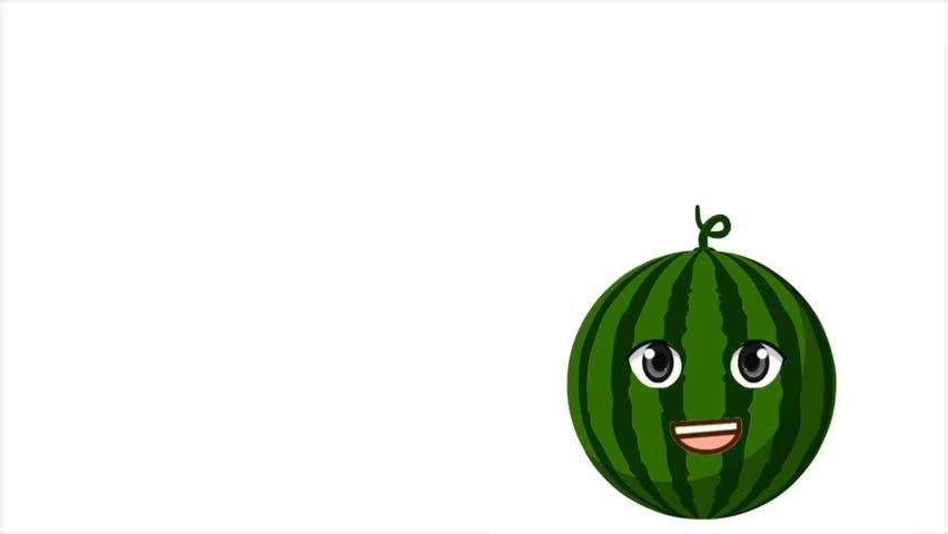 A cheerful watermelon character with a bright smile and big, expressive eyes. Perfect for adding a touch of fun to any project.