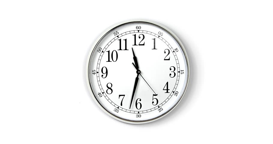 Chrome Frame Wall Clock time lapse. Clock Counting Down 24 Hour Day Fast Speed. Clock with moving arrows. Clock time lapse UHD 4K. 12h loop. Black Frame and pointer second pointer. Time running fast