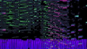 Looped animation of glitch noise and static distortion on black background. Useful as a digital effect, background or transition. - Powered by Shutterstock - Get 15% off with code: PIKWIZARD15