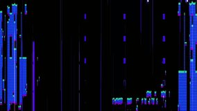 Looped animation of glitch noise and static distortion on black background. Useful as a digital effect, background or transition. - Powered by Shutterstock - Get 15% off with code: PIKWIZARD15