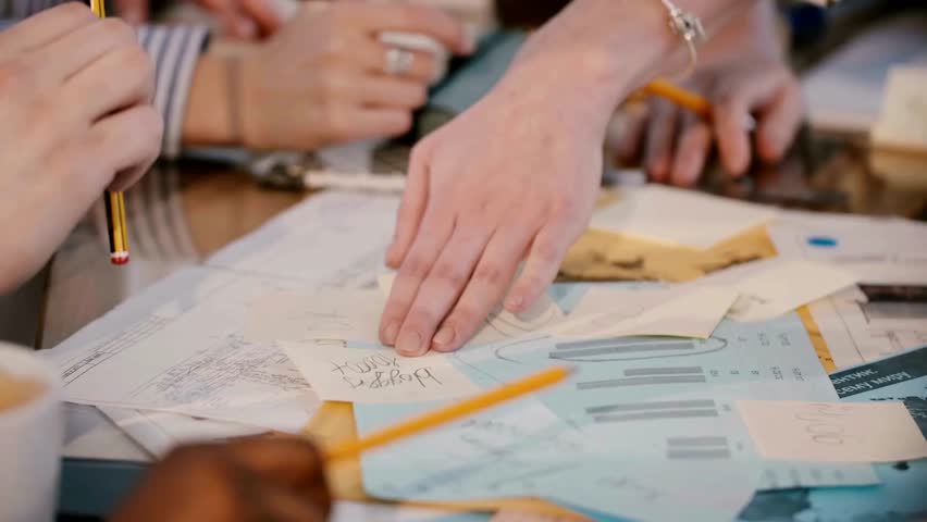 Business person team Analyzing Market Research, business strategy supporting teacher inquiries Business concepts and education work background 4K