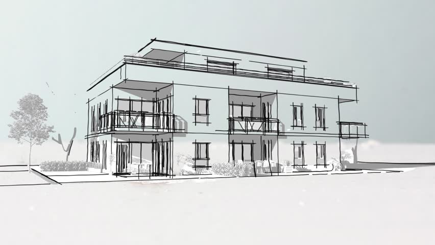 house: 3d technical draw
A conceptual image of a modern cottage with furniture, three-dimensional models and drawings