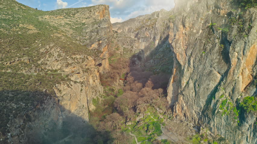 Top view mountains rocky canyon cliffs hills in Sierra Nevada in Spain natural beauty nature inspiration landscape adventure travel exploring world destination trip adventure traveling sunny greenery