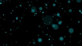 Abstract animation video background with floating turquoise bubbles on black backdrop - Powered by Shutterstock - Get 15% off with code: PIKWIZARD15