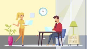 Animated Office Scene — Business Team Discussing Ideas in Modern Workspace - Powered by Shutterstock - Get 15% off with code: PIKWIZARD15