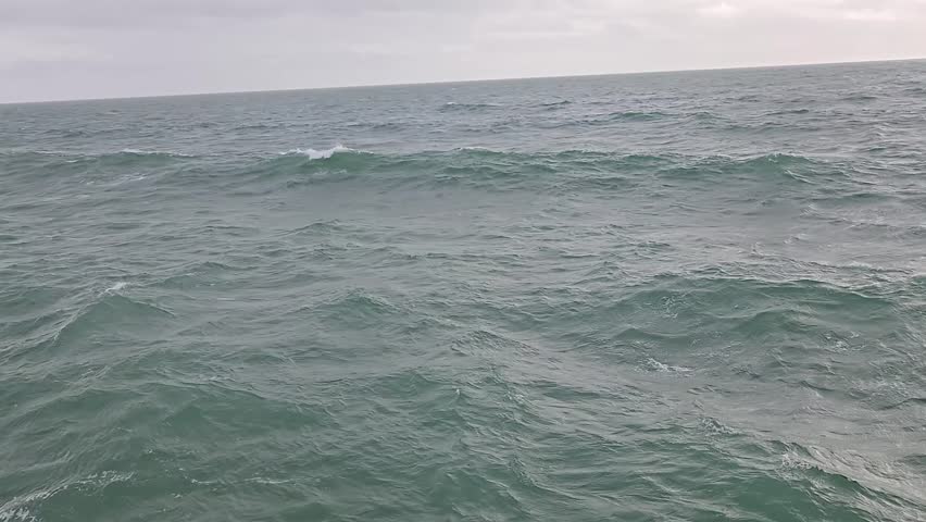 Powerful Wave Cresting And Crashing In the Ocean Sea. 