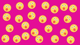 Many surprised face emojis on a bright pink background. Suitable for social media posts or blog articles about reactions. - Powered by Shutterstock - Get 15% off with code: PIKWIZARD15