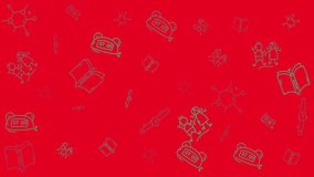 Displays sketched school objects on red background suitable for educational and backtoschool designs, posters, or stationery products. Creative and vibrant.	
 - Powered by Shutterstock - Get 15% off with code: PIKWIZARD15