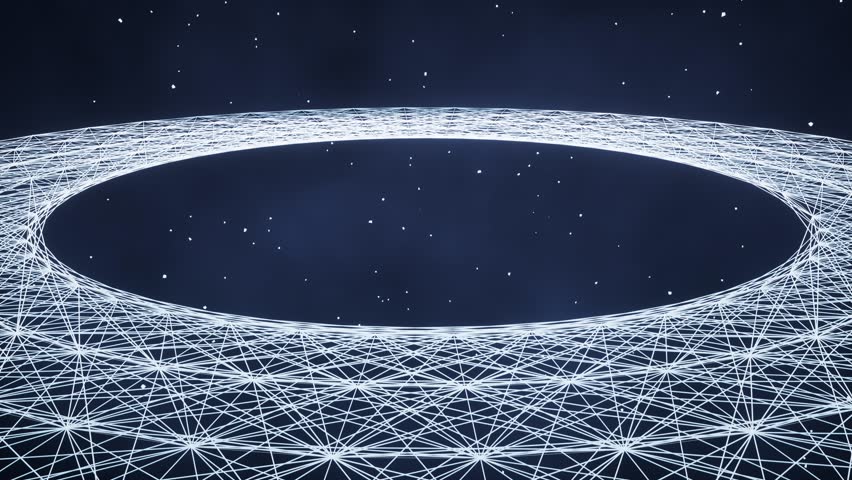 Glowing blue digital lines, 3d rendering 4k