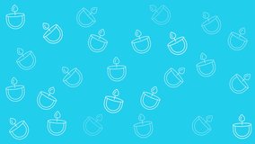 Numerous white outline diya oil lamps on blue background. Diwali, festival, decoration, hindu, celebration, greeting card, flyer, wallpaper, festive design, invitation, cultural event.	
 - Powered by Shutterstock - Get 15% off with code: PIKWIZARD15