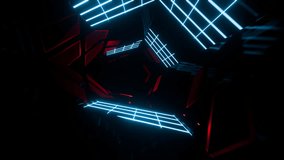 3d rendering animated background of 3d glowing blue-red high tech neon tunnel - Powered by Shutterstock - Get 15% off with code: PIKWIZARD15