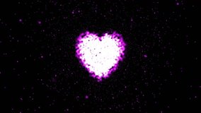 Abstract glowing heart made of pixels and particles on a dark background. Love, romance, digital. - Powered by Shutterstock - Get 15% off with code: PIKWIZARD15