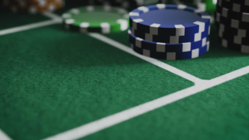 Four Aces Winning Hand on Casino Gambling Table