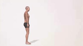 Box jump gym or sports exercise training white background video clip motion - Powered by Shutterstock - Get 15% off with code: PIKWIZARD15