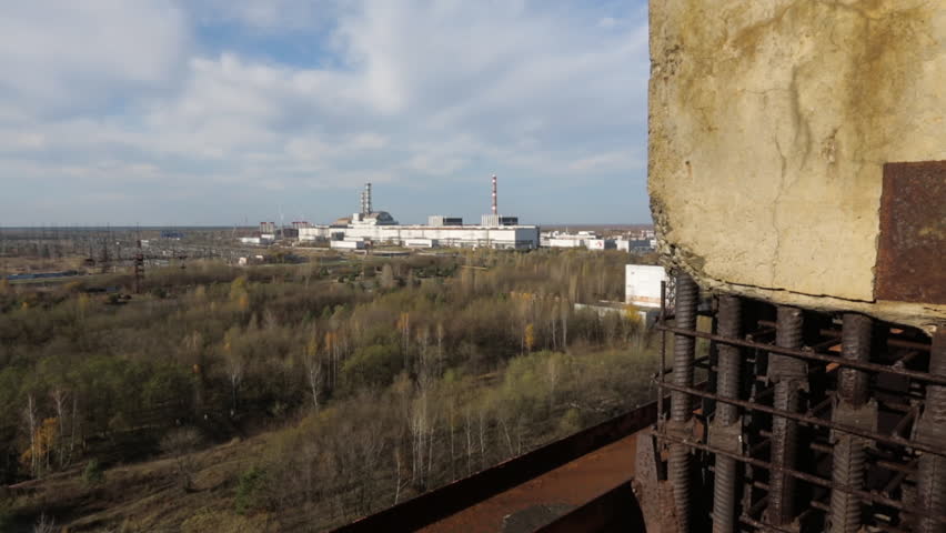 The Main Industrial Complex At Chernobyl Nuclear Power Plant Near Pripyat In The Ukrainian SSR, Soviet Union
