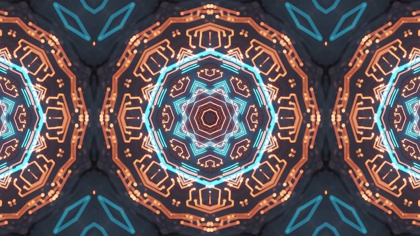 Abstract Geometric Pattern Animation with Circuit Board Style and Glowing Details. - Powered by Shutterstock - Get 15% off with code: PIKWIZARD15