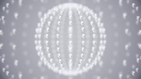 Digital Rupee Currency Sphere Animation – Futuristic White Financial Network Globe Loop - Powered by Shutterstock - Get 15% off with code: PIKWIZARD15
