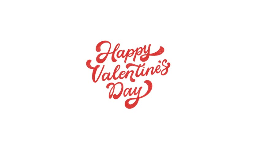 Handwriting Happy Valentine’s Day Lettering with Heart Morph Transition