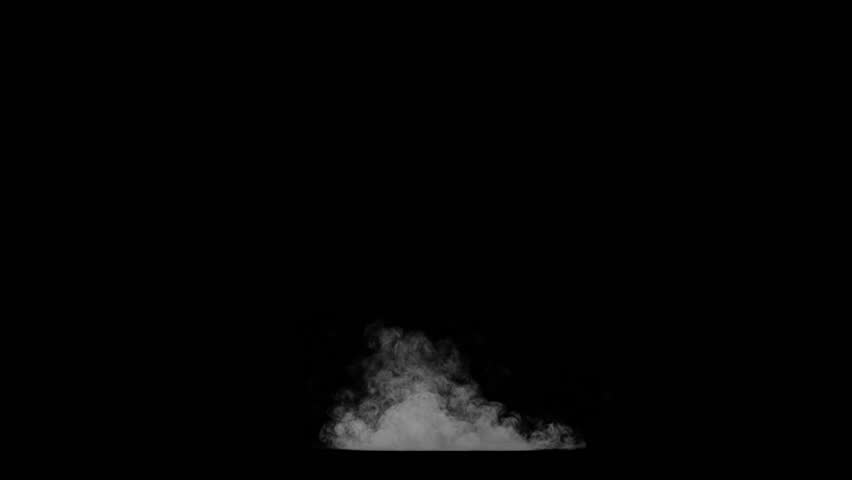 This stock motion graphics video shows a white Steam Smoke