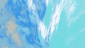 A serene video featuring fluffy white clouds drifting across a vibrant blue and teal sky, creating a calming and atmospheric visual experience. - Powered by Shutterstock - Get 15% off with code: PIKWIZARD15
