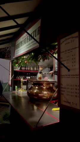 Dresden, Germany - December 05 2024: Hot drinks at the Christmas market. Magical festive atmosphere 