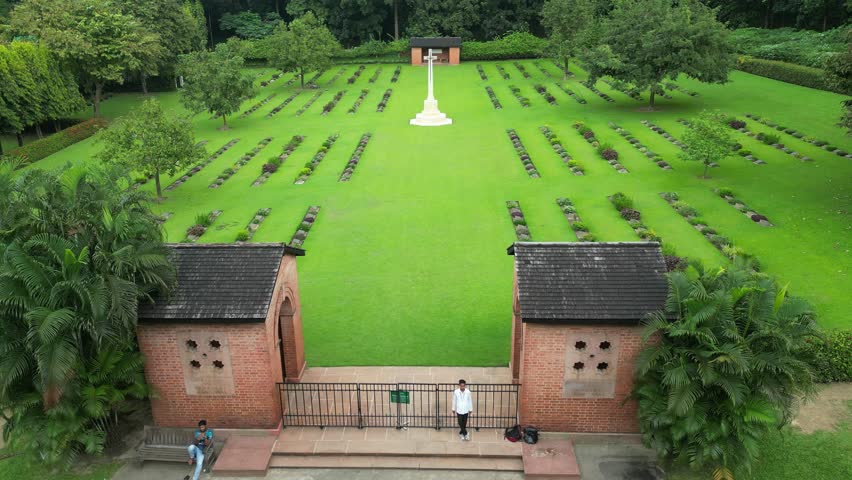 The serene grounds of Chittagong War Cemetery, Bangladesh. A poignant tribute to the courage and sacrifice of Commonwealth forces during World War II.