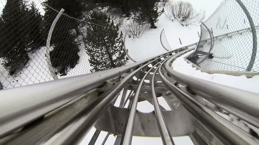 Snow Roller coaster ride  stop