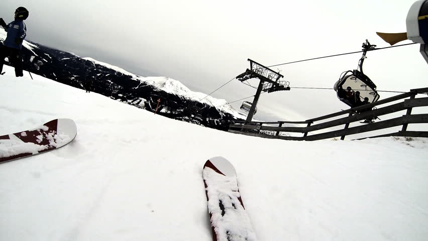 skier top view