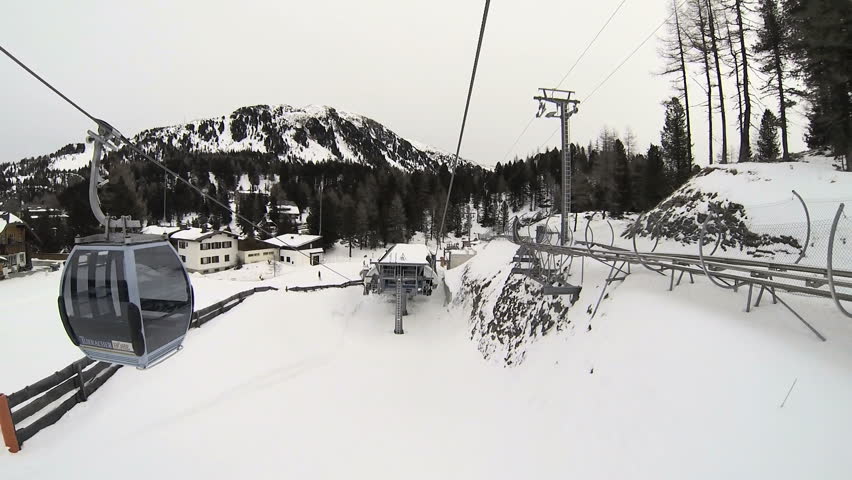 Ski lift view from the front