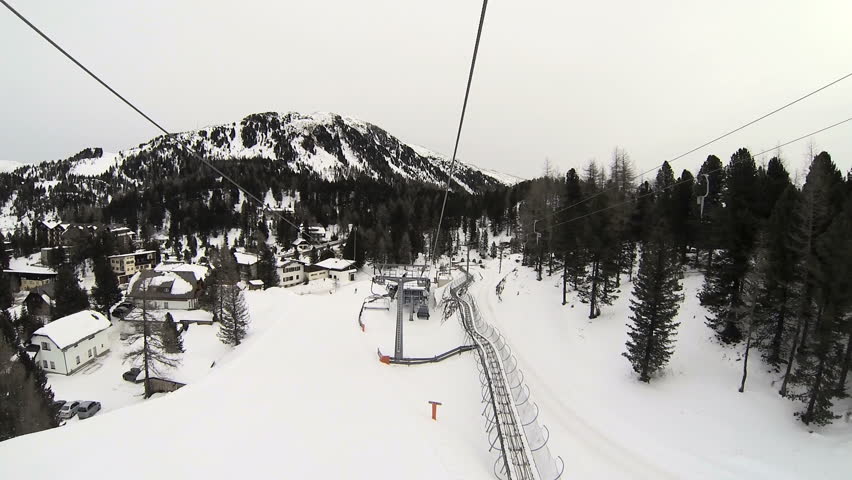 Ski lift front view