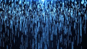 Cascading streams of blue data in motion. Digital falling particles. Movement of a stream of glowing bright lines of particles. Connection visualization. Seamless loop.  - Powered by Shutterstock - Get 15% off with code: PIKWIZARD15