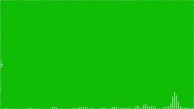 White dynamic audio spectrum bars forming a full frame border on green background. Music visualization, sound analysis, and looping video element. - Powered by Shutterstock - Get 15% off with code: PIKWIZARD15