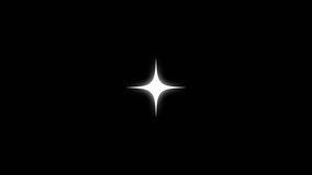 White Sparkle Twinkling Stars, glitter shining flash animation with doodle star shapes, glowing spotlight sparkle trails on black screen background, looping starlight twinkle 4K motion effect. - Powered by Shutterstock - Get 15% off with code: PIKWIZARD15