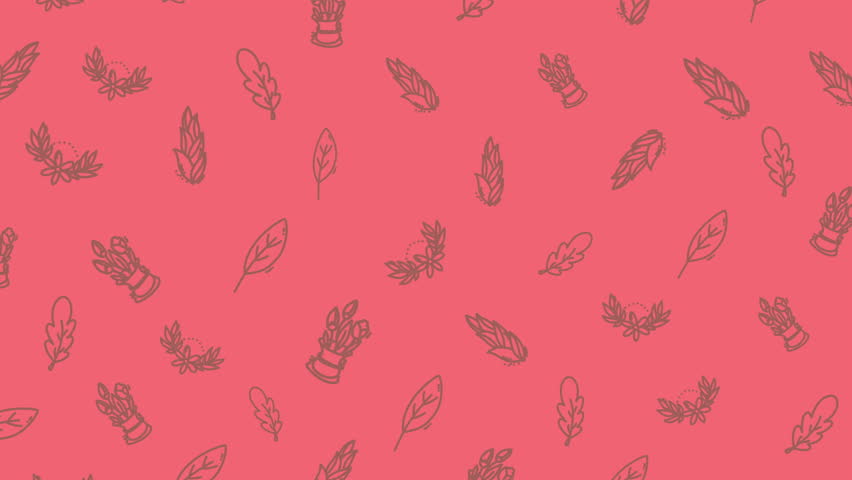 Feather and glove pattern on pink background, suitable for fashion design projects and feminine branding materials, creating a delicate and elegant aesthetic.
