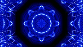 Electric Blue Kaleidoscope Tunnel Animation Abstract Fractal Mandala Energy Loop - Powered by Shutterstock - Get 15% off with code: PIKWIZARD15