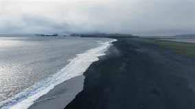Misty Black Sand Shoreline Iceland Nature Landscape - Powered by Shutterstock - Get 15% off with code: PIKWIZARD15